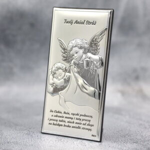 Obrazek srebrny anioł stróż